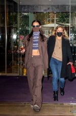 BELLA HADID Leaves Mandarin Oriental Hotel in Paris 03/04/2021