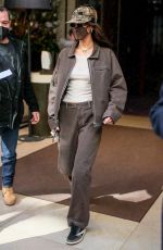 BELLA HADID Leaves Mandarin Oriental Paris Hotel 03/06/2021