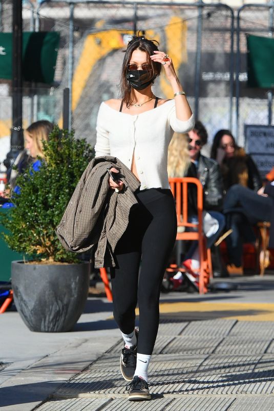 BELLA HADID Out and About in New York 03/09/2021