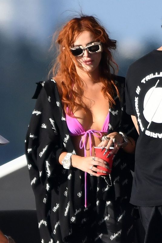 BELLA THORNE in Bikini at a Boat in Miami Beach 03/11/2021