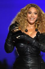 BEYONCE at 2021 Grammy Awards in Los Angeles 03/14/2021