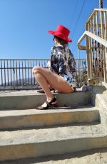 BIANCA BLANCO Out a Beach in Santa Monica 03/14/2021