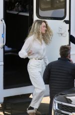 BRIE LARSON on a Movie Set in Los Angeles 03/09/2021