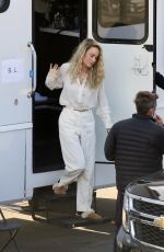 BRIE LARSON on a Movie Set in Los Angeles 03/09/2021