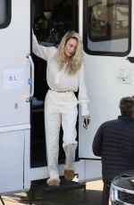 BRIE LARSON on a Movie Set in Los Angeles 03/09/2021