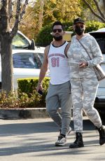 BRIGITTE NIELSEN and Mattia Dessi at Toscanova in Calabasas 03/06/2021