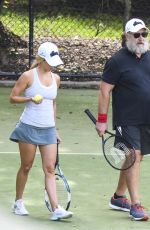 BRITNEY THERIOT Out Playing Tennis in Sydney 03/26/2021