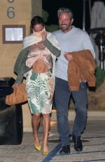BROOKE BURKE and Scott Rigsby Out for Dinner in Malibu 03/21/2021