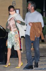 BROOKE BURKE and Scott Rigsby Out for Dinner in Malibu 03/21/2021