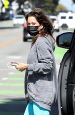 BROOKE BURKE Heading to a Nail Salon in Los Angeles 03/26/2021