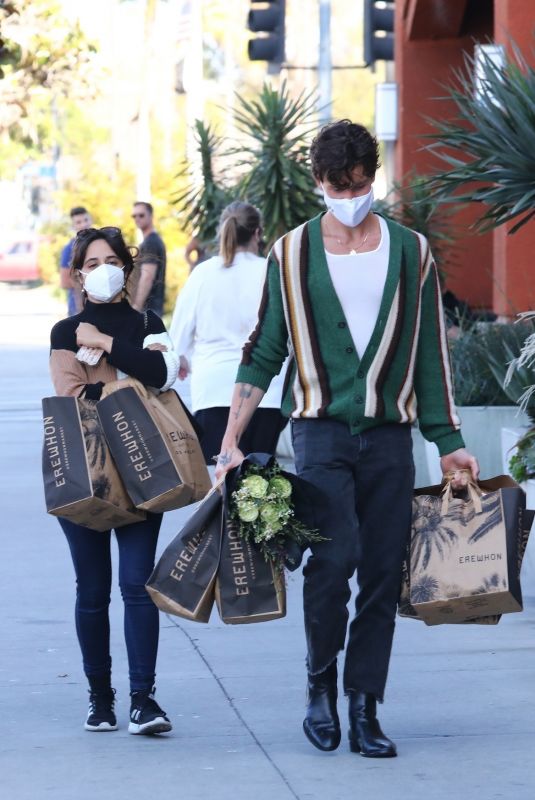 CAMILA CABELLO and Shawn Mendes Shopping at Erewhon Market in Los Angeles 03/06/2021