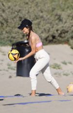 CAMILA COELHO Playing Beach Volleyball at a Beach in Santa Monica 03/28/2021