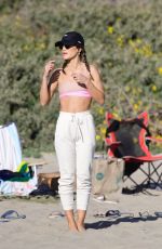 CAMILA COELHO Playing Beach Volleyball at a Beach in Santa Monica 03/28/2021