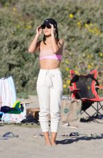 CAMILA COELHO Playing Beach Volleyball at a Beach in Santa Monica 03/28/2021