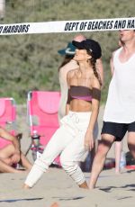 CAMILA COELHO Playing Beach Volleyball at a Beach in Santa Monica 03/28/2021