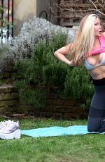 CAPRICE BOURRET Practices Yoga at a Park in London 03/23/2021