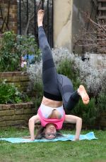 CAPRICE BOURRET Practices Yoga at a Park in London 03/23/2021