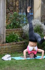 CAPRICE BOURRET Practices Yoga at a Park in London 03/23/2021