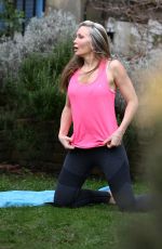 CAPRICE BOURRET Practices Yoga at a Park in London 03/23/2021