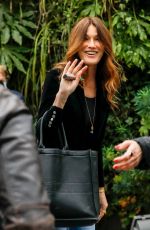 CARLA BRUNI Arrives at Vivement Dimanche Prochain Show in Paris 03/26/2021