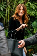 CARLA BRUNI Arrives at Vivement Dimanche Prochain Show in Paris 03/26/2021