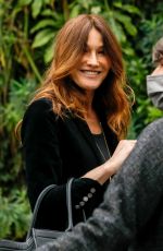 CARLA BRUNI Arrives at Vivement Dimanche Prochain Show in Paris 03/26/2021