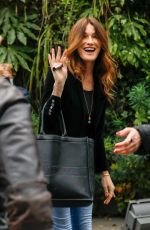 CARLA BRUNI Arrives at Vivement Dimanche Prochain Show in Paris 03/26/2021