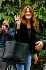 CARLA BRUNI Arrives at Vivement Dimanche Prochain Show in Paris 03/26/2021