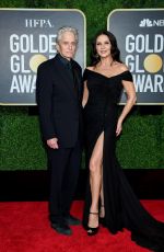 CATHERINE ZETA JONES and Michael Douglas at 2021 Golden Globe Awards in Beverly Hills 02/28/2021