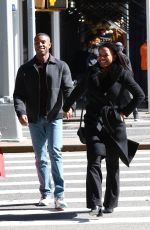 CHANTE ADAMS and Michael B. Jordan Out in New York 03/12/2021
