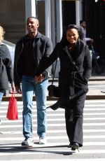 CHANTE ADAMS and Michael B. Jordan Out in New York 03/12/2021
