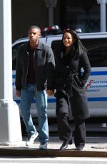 CHANTE ADAMS and Michael B. Jordan Out in New York 03/12/2021