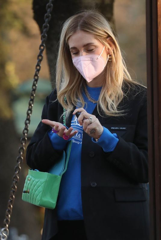 CHIARA FERRAGNI Out in Milan 03/17/2021