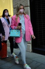 CHIARA FERRAGNI Out Shopping in Milan 03/12/2021