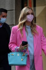 CHIARA FERRAGNI Out Shopping in Milan 03/12/2021
