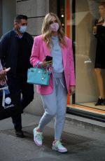 CHIARA FERRAGNI Out Shopping in Milan 03/12/2021