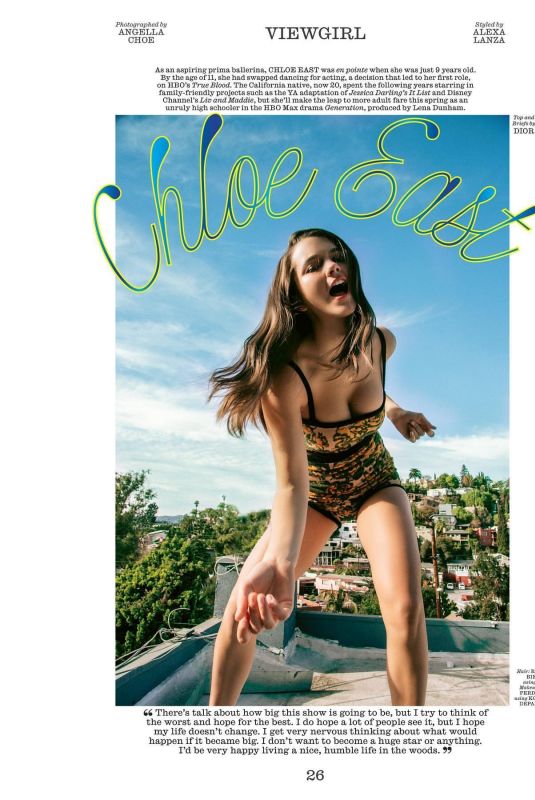 CHLOE EAST in Interview Magazine, Spring 2021