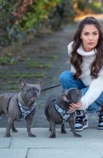 CHLOE GOODMAN Out with Her Dogs in Hove 02/28/2021