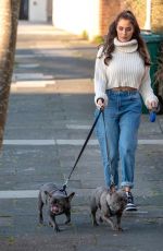 CHLOE GOODMAN Out with Her Dogs in Hove 02/28/2021