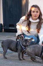 CHLOE GOODMAN Out with Her Dogs in Hove 02/28/2021