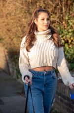 CHLOE GOODMAN Out with Her Dogs in Hove 02/28/2021