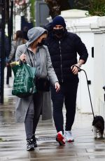 CHRISTINE and Frank LAMPARD Out with Their Dog in London 03/25/2021