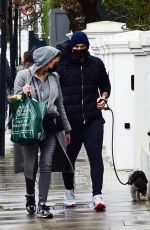 CHRISTINE and Frank LAMPARD Out with Their Dog in London 03/25/2021