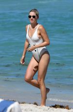 CLAIRE HOLT in Swimsuit at a Beach in Miami 03/27/2021