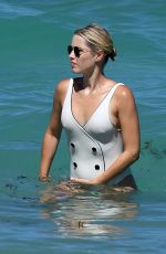 CLAIRE HOLT in Swimsuit at a Beach in Miami 03/27/2021