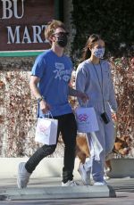 CLAUDIA SULEWSKI Out with her Dog in Malibu 03/29/2021