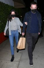 COURTENEY COX and Johnny McDaid Out for Dinner in Santa Monica 03/30/2021