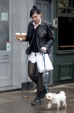 DAISY LOWE Out with Her Dog in Primrose Hill 03/25/2021