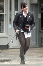 DAISY LOWE Out with Her Dog in Primrose Hill 03/25/2021