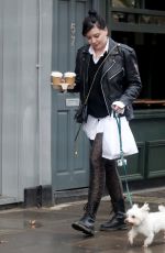 DAISY LOWE Out with Her Dog in Primrose Hill 03/25/2021
